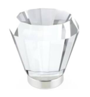 Emtek 86396 Crystal & Porcelain Brookmont 1" Clear Crystal Cabinet Knob