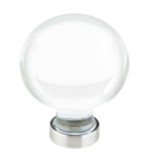 Emtek 86394 Crystal & Porcelain Bristol 1" Clear Crystal Cabinet Knob
