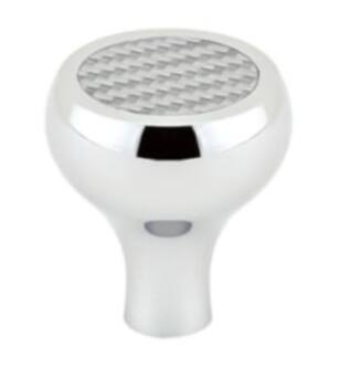 Emtek 86370 Contemporary 1 1/4" Carbon Fiber Silver Cabinet Knob