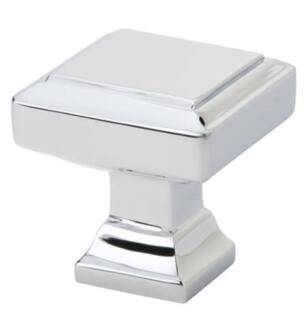 Emtek 86295 American Designer Geometric 1 1/4" Brass Square Cabinet Knob