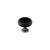 Emtek 86075 Crystal & Porcelain Madison 1 3/4" Black Cabinet Knob with Wrought Steel Stem in Satin Steel