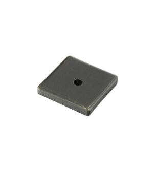 Emtek 86342MB 1 1/4" Sandcast Bronze Square Backplate for Cabinet Knob in Medium Bronze