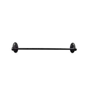 Emtek 2702314FB 30" Wall Mount Single Towel Bar with #14 Rosette in Flat Black Bronze (FB)