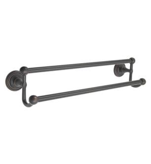 Emtek 260310US10B 18" Wall Mount Double Towel Bar with Regular Rosette in Oil Rubbed Bronze