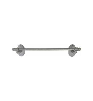 Emtek 250241SWS 12" Wall Mount Single Towel Bar with #1 Rosette in Satin Steel