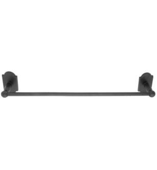 Emtek 230211FB 18" Wall Mount Single Towel Bar with #1 Rosette in Flat Black Bronze (FB)