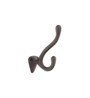 Emtek 86106MB 1 1/4" Wall Mount Single Robe Hook in Medium Bronze