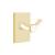 Emtek 280912US4 3 3/8" Wall Mount Double Hook with Modern Rectangular Rosette in Satin Brass