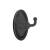 Emtek 26092US19 3 3/8" Wall Mount Double Robe Hook with Oval Rosette in Flat Black