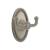 Emtek 26092US15A 3 3/8" Wall Mount Double Robe Hook with Oval Rosette in Pewter