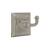 Emtek 260931US15A 3 3/8" Wall Mount Double Robe Hook with Quincy Rosette in Pewter