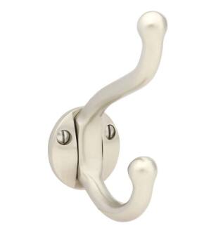 Emtek 2606US15 1 1/2" Wall Mount Single Robe Hook in Satin Nickel