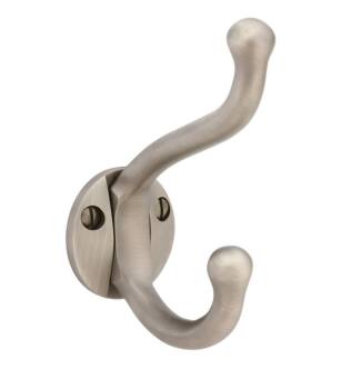 Emtek 2606US15A 1 1/2" Wall Mount Single Robe Hook in Pewter