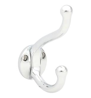 Emtek 2606US26 1 1/2" Wall Mount Single Robe Hook in Polished Chrome