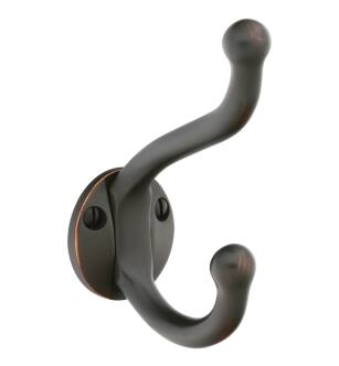 Emtek 2606US10B 1 1/2" Wall Mount Single Robe Hook in Oil Rubbed Bronze
