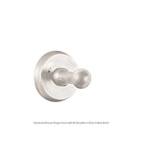 Emtek 23082TWB Wall Mount Single Robe Hook with #2 Rosette in Tumbled White Bronze (TWB)