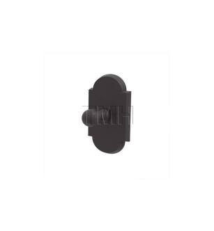 Emtek 23081FB Wall Mount Single Robe Hook with #1 Rosette in Flat Black Bronze