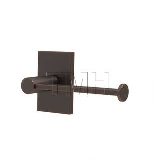 Emtek 280412US10B 6 3/8" Wall Mount Bar Toilet Paper Holder with Modern Rectangular Rosette in Oil Rubbed Bronze