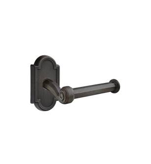 Emtek 270511MB 6 3/8" Wall Mount Bar Toilet Paper Holder with #11 Rosette in Medium Bronze