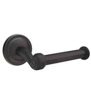 Emtek 270512FB 6 3/8" Wall Mount Bar Toilet Paper Holder with #12 Rosette in Flat Black Bronze