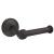 Emtek 270512FB 6 3/8" Wall Mount Bar Toilet Paper Holder with #12 Rosette in Flat Black Bronze