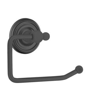 Emtek 26040US19 6 3/8" Wall Mount Bar Toilet Paper Holder with Regular Rosette in Flat Black