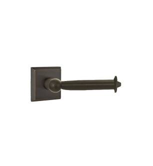 Emtek 23036MB 6 1/2" Wall Mount Bar Toilet Paper Holder with #6 Rosette in Medium Bronze