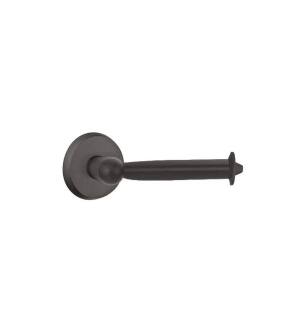 Emtek 23032FB 6 1/2" Wall Mount Bar Toilet Paper Holder with #2 Rosette in Flat Black Bronze