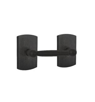 Emtek 23044MB 7 3/8" Wall Mount Spring Rod Toilet Paper Holder with #4 Rosette in Medium Bronze