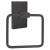 Emtek 290112US19 6" Wall Mount Single Post Towel Ring with Modern Rectangular Rosette in Flat Black