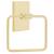 Emtek 290112US4 6" Wall Mount Single Post Towel Ring with Modern Rectangular Rosette in Satin Brass