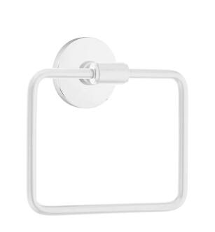 Emtek 290109US26 6" Wall Mount Single Post Towel Ring with Modern with Disc Rosette in Polished Chrome
