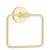 Emtek 290109US4 6" Wall Mount Single Post Towel Ring with Modern with Disc Rosette in Satin Brass