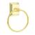 Emtek 260161US3 6 7/8" Wall Mount Towel Ring with Wilshire Rosette in Polished Brass - Lifetime
