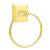 Emtek 260131US3 6 7/8" Wall Mount Towel Ring with Quincy Rosette in Polished Brass - Lifetime