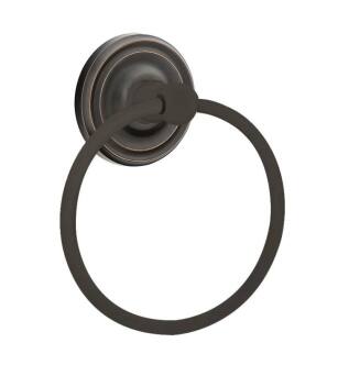 Emtek 26010US10B 6 7/8" Wall Mount Towel Ring with Regular Rosette in Oil Rubbed Bronze
