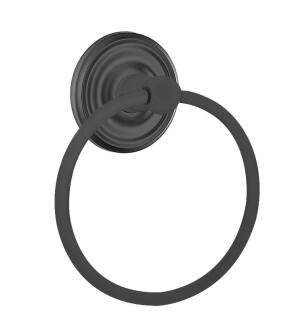 Emtek 26010US19 6 7/8" Wall Mount Towel Ring with Regular Rosette in Flat Black