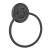 Emtek 26010US19 6 7/8" Wall Mount Towel Ring with Regular Rosette in Flat Black