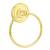 Emtek 26010US3 6 7/8" Wall Mount Towel Ring with Regular Rosette in Polished Brass - Lifetime