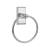 Emtek 26013US26 6 7/8" Wall Mount Towel Ring with Rectangular Rosette in Polished Chrome