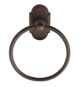 Emtek 26018US10B 6 7/8" Wall Mount Towel Ring with #8 Rosette in Oil Rubbed Bronze
