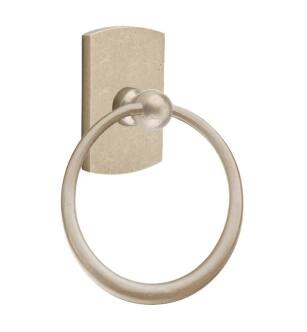 Emtek 23014TWB 6 1/2" Wall Mount Towel Ring with #4 Rosette in Tumbled White Bronze (TWB)