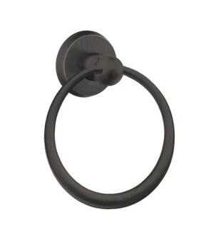 Emtek 23012MB 6 1/2" Wall Mount Towel Ring with #2 Rosette in Medium Bronze