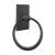 Emtek 23013FB 6 1/2" Wall Mount Towel Ring with #3 Rosette in Flat Black Bronze