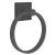 Emtek 280110US19 6 1/2" Wall Mount Towel Ring with Square Rosette in Flat Black