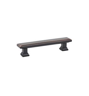 Emtek 86302US10B American Designer Geometric 6" Center to Center Rectangular Cabinet Pull in Oil Rubbed Bronze