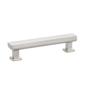 Emtek 86423US14 American Designer Art Deco 4" Center to Center Bar Cabinet Pull in Polished Nickel