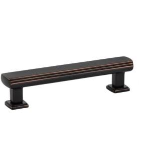 Emtek 86423US10B American Designer Art Deco 4" Center to Center Bar Cabinet Pull in Oil Rubbed Bronze