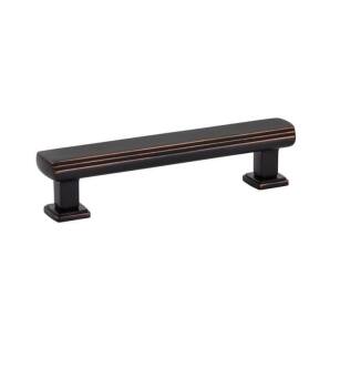 Emtek 86422US10B American Designer Art Deco 3 1/2" Center to Center Bar Cabinet Pull in Oil Rubbed Bronze