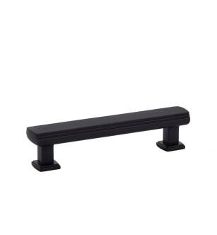 Emtek 86422US19 American Designer Art Deco 3 1/2" Center to Center Bar Cabinet Pull in Flat Black